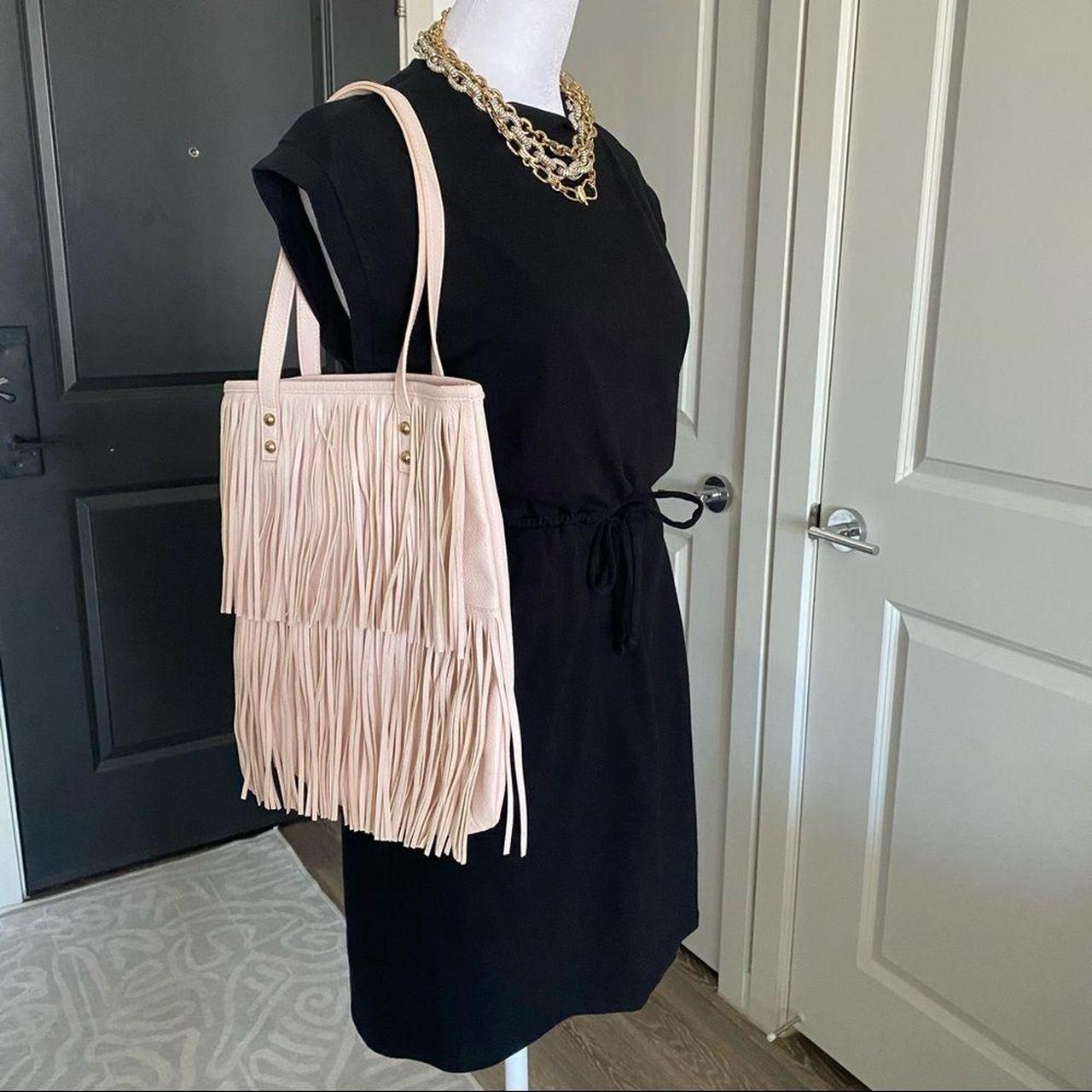 H&M Pink Fringe Tote Bag Like New... Depop