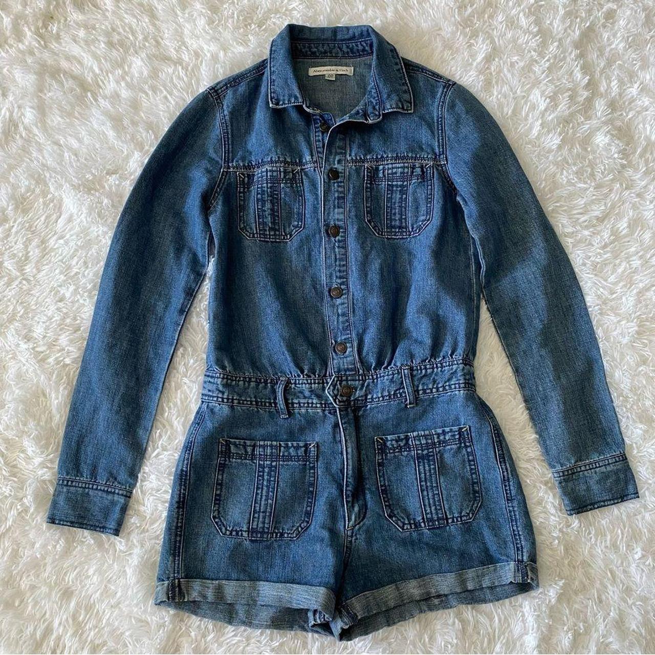 abercrombie denim romper