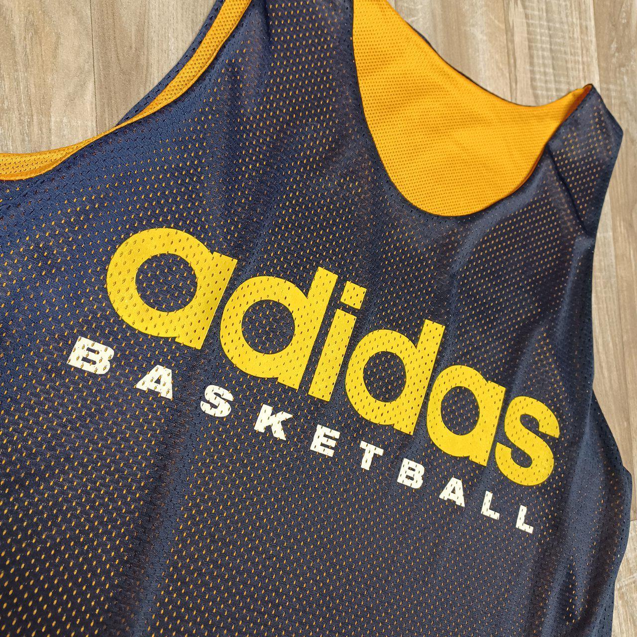 Adidas Basketball Reversible Jersey Size... Depop