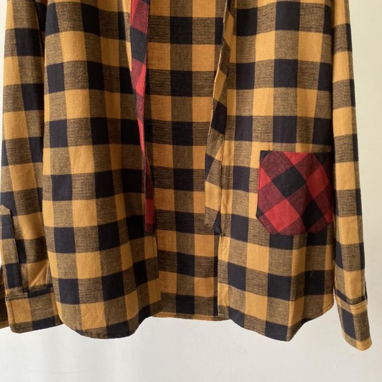 Product Image 3 - Plaid flannel kimono with red