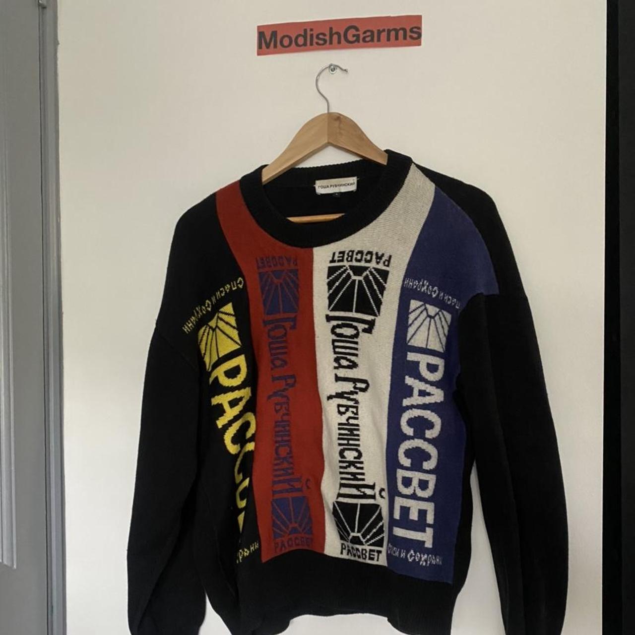 Gosha Rubchinskiy Scarf Panel Sweater. Labelled Size - Depop