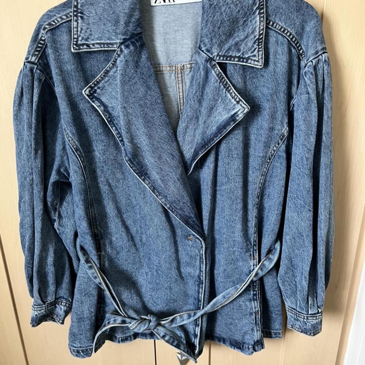 zara puff sleeve jean jacket