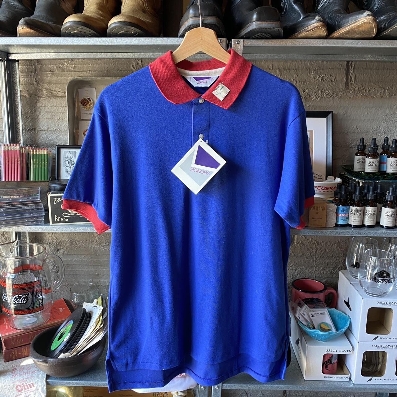 Target Men's Red and Blue Poloshirts Depop