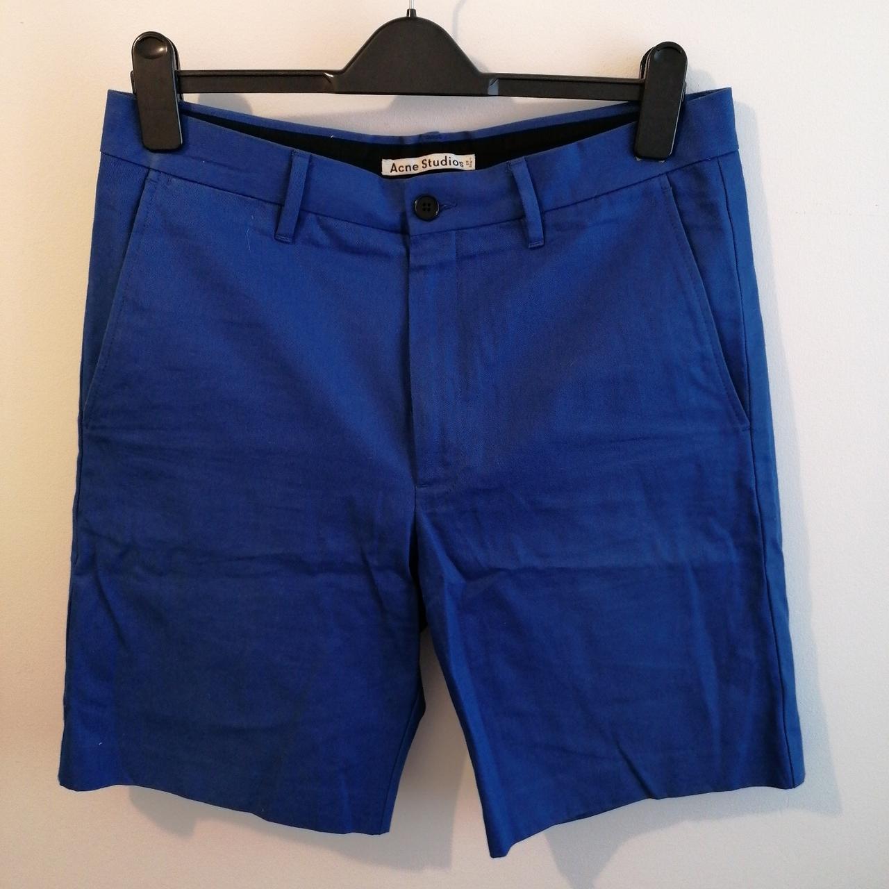 ACNE ADRIAN TWILL CHINO BLUE SHORTS, SIZE 50 - FITS...