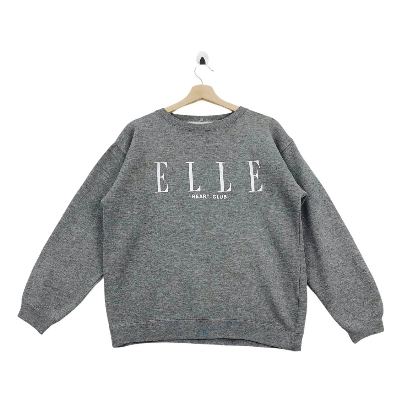 Vtg 90’ ELLE Big Logo Embroidery Sweatshirt Pullover...