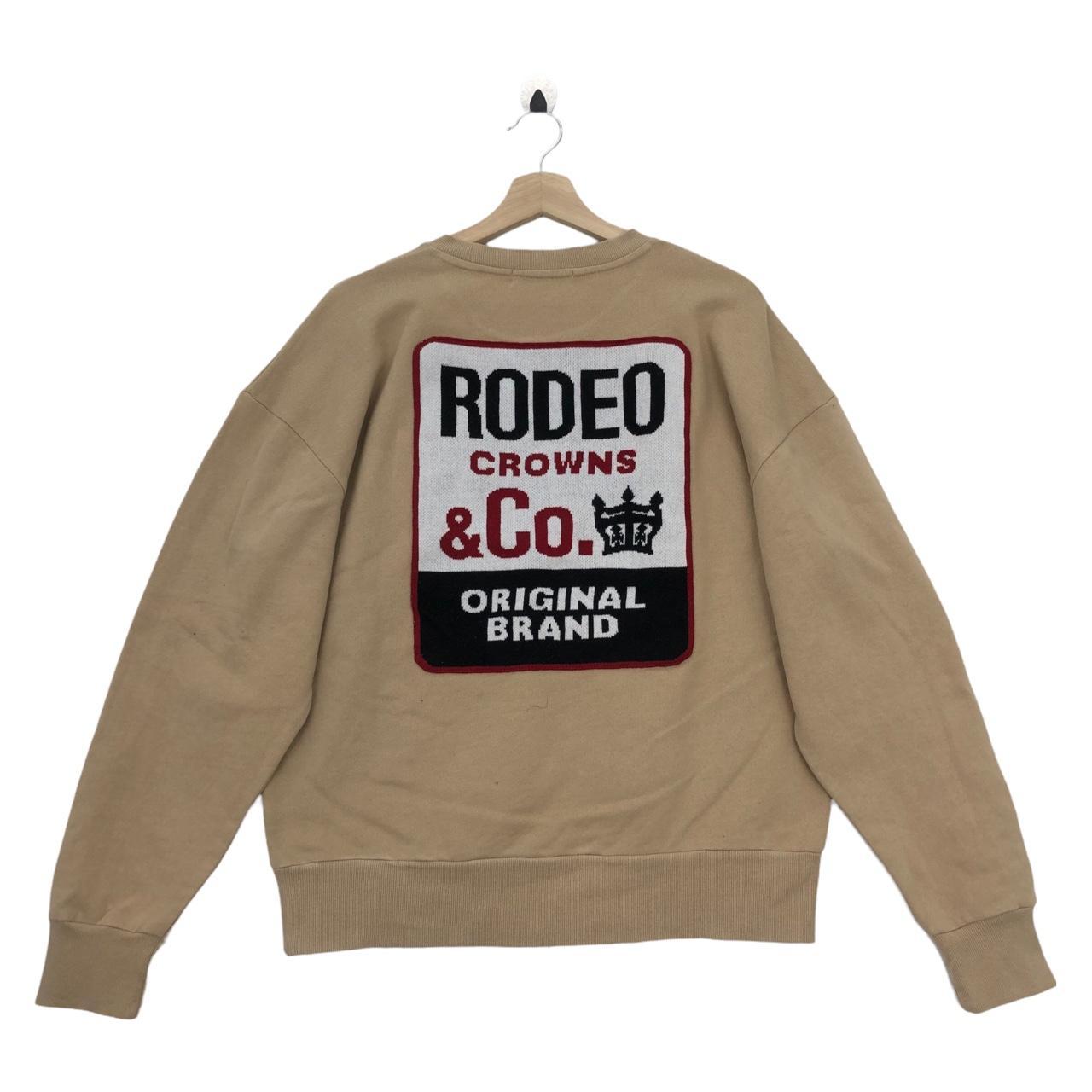 Vtg RODEO CROWNS Big Velvet Logo Pullover Jumper... - Depop