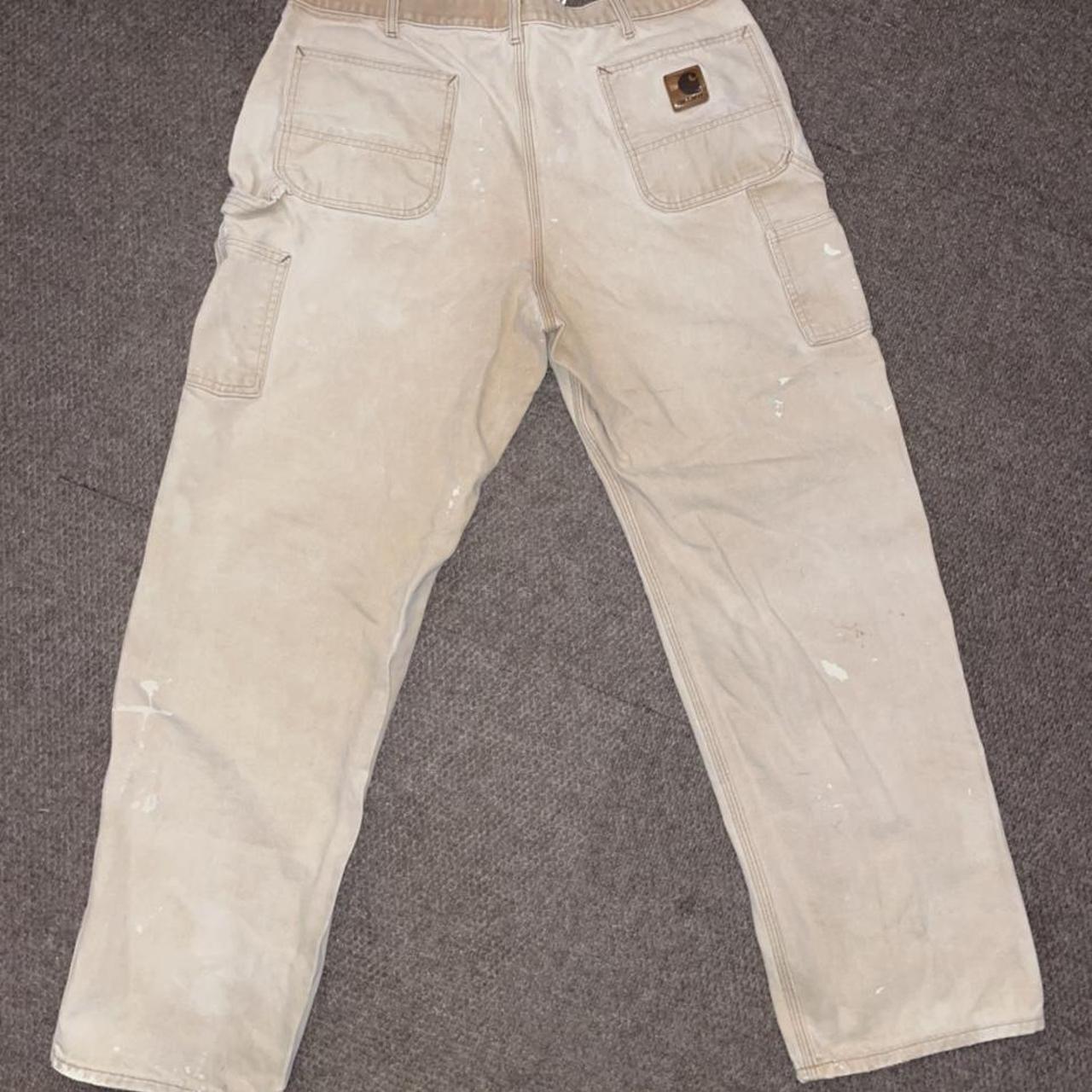 Carhartt Cargo Pants Size 38x34 Mens Tan Brown Flaw... Depop