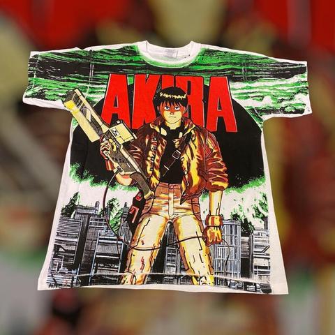 Vintage Akira Tee White, Red, Green Size... - Depop