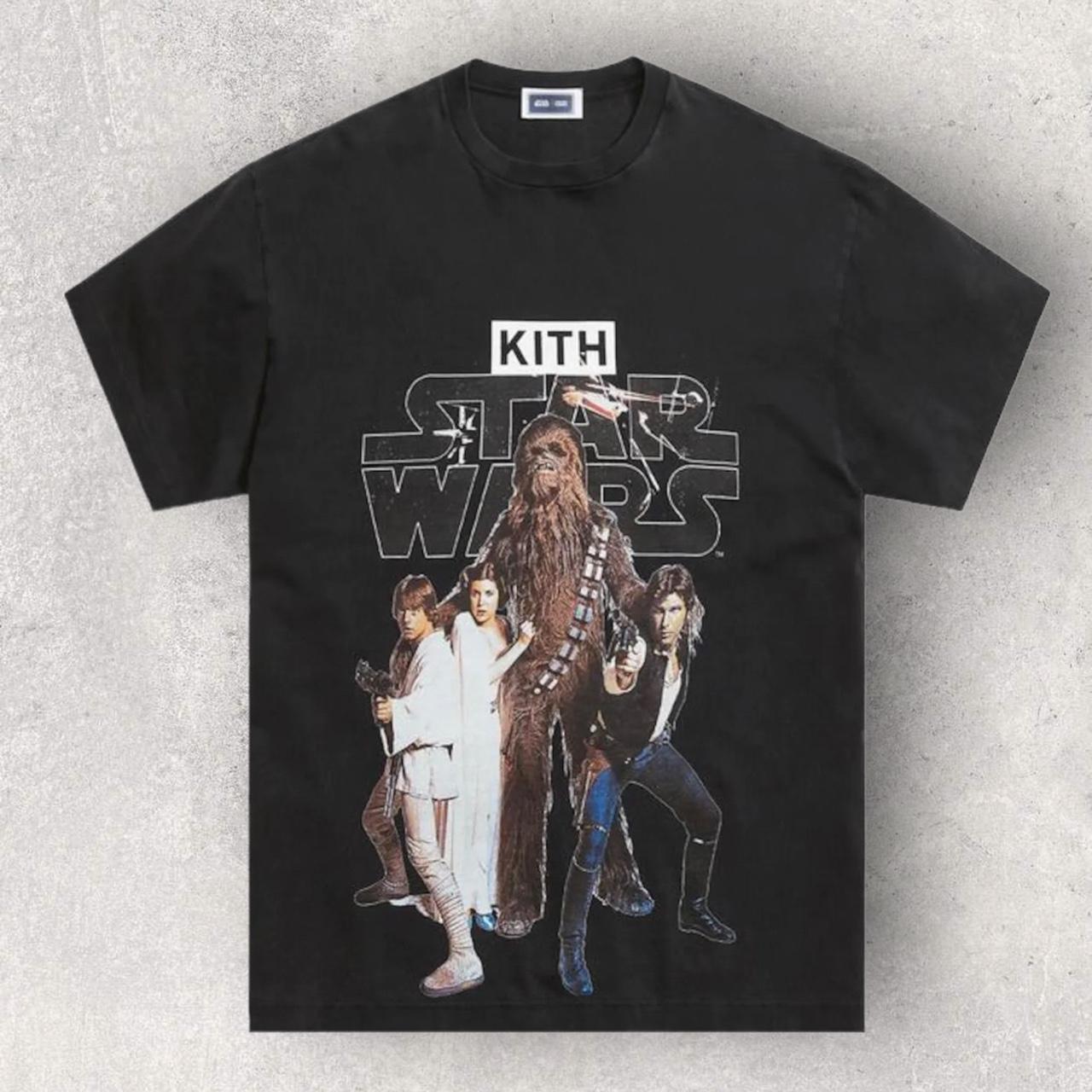 Kith Starwars Classic Vintage Tee Black Brand New... - Depop