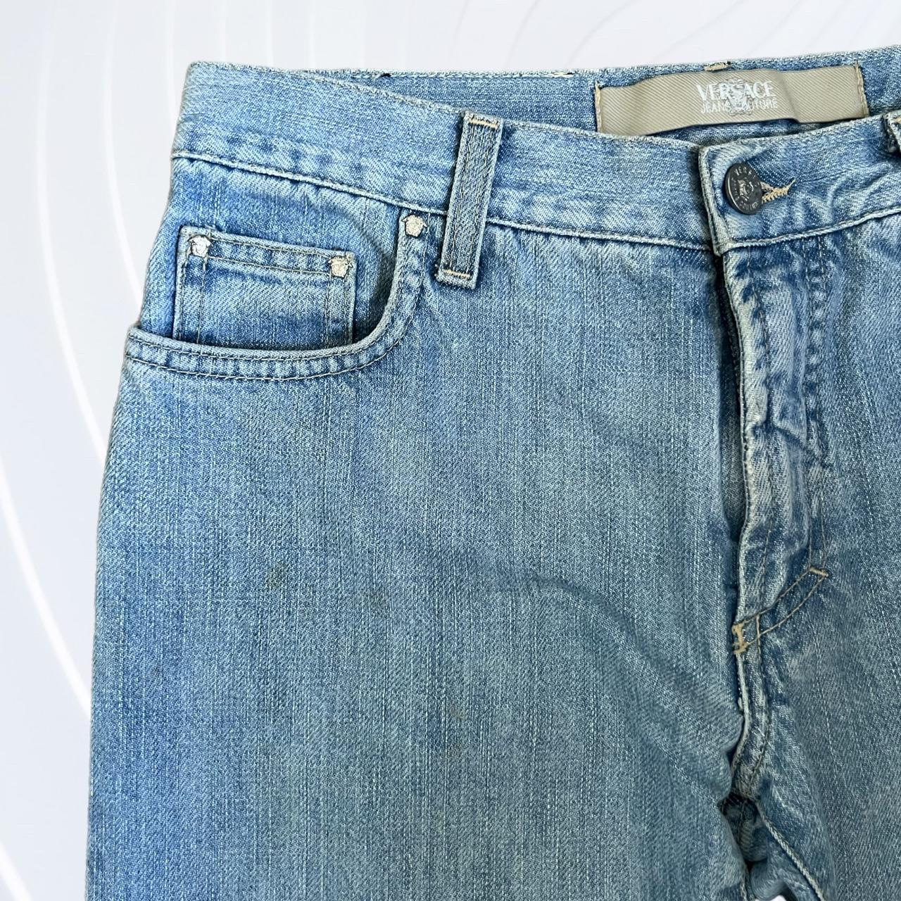 Versace Women's Blue Jeans Depop