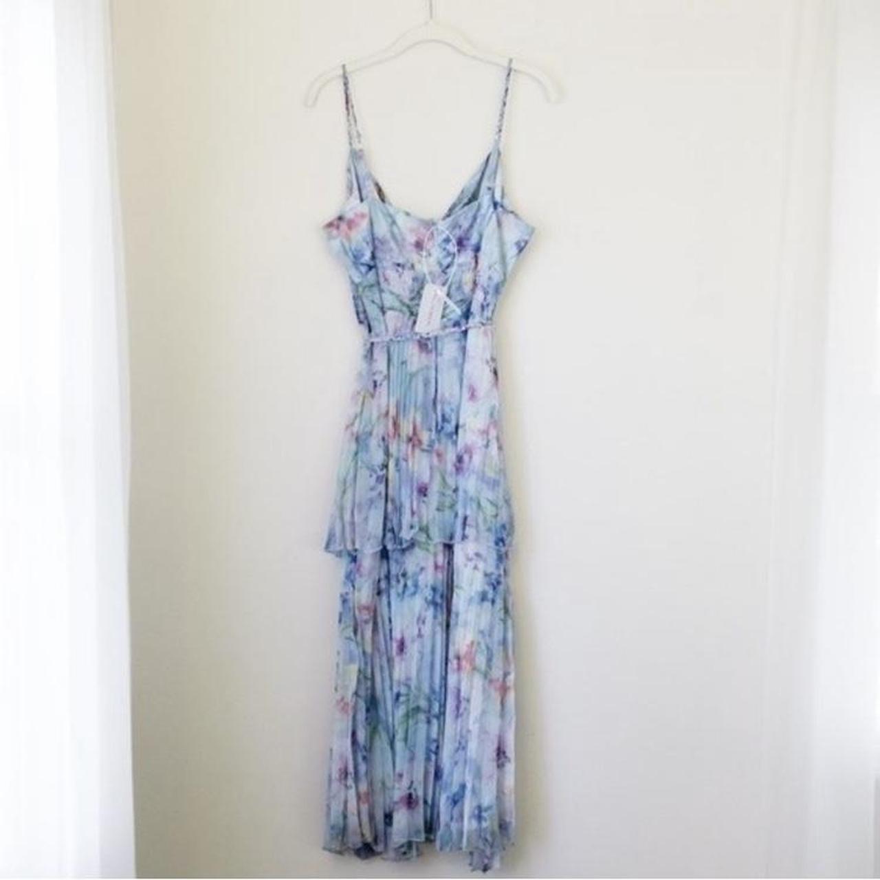 Marchesa Women's Blue and Pink Dress (2)