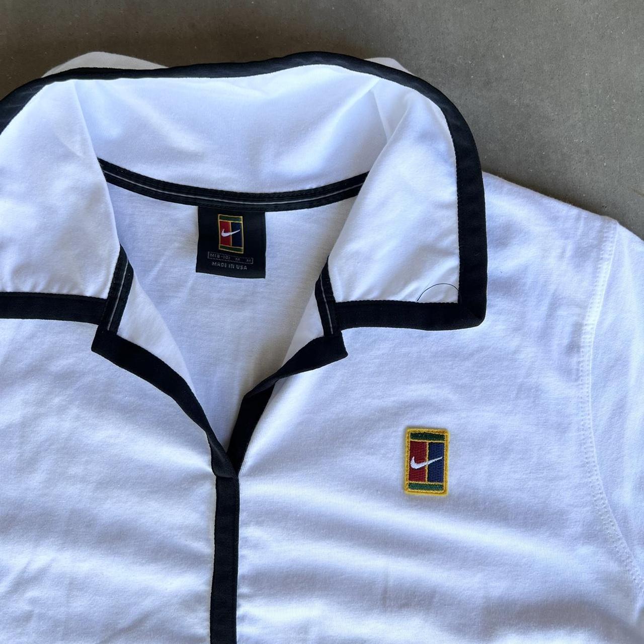 Vintage Made in USA Nike tennis polo shirt. Size... - Depop