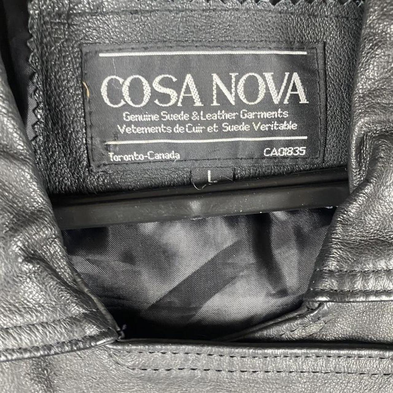 Cosa Nova Leather Biker Jacket Ladies L Black Zip... Depop