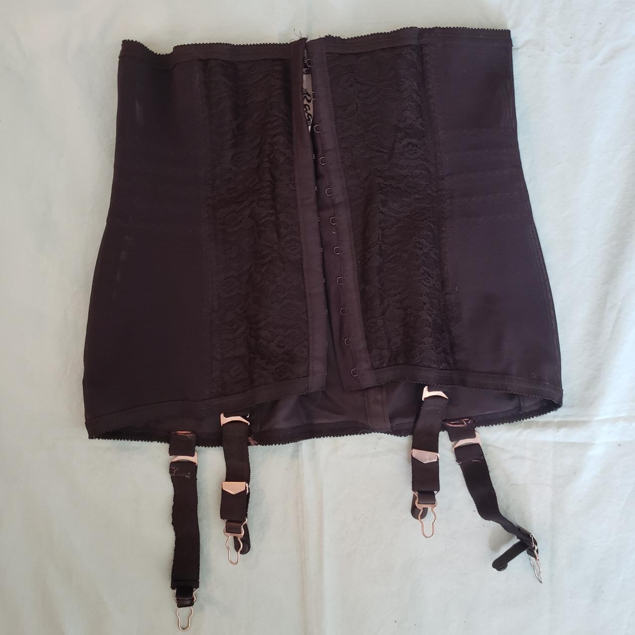 Rago cincher with metal garter straps. Mesh panels.... - Depop