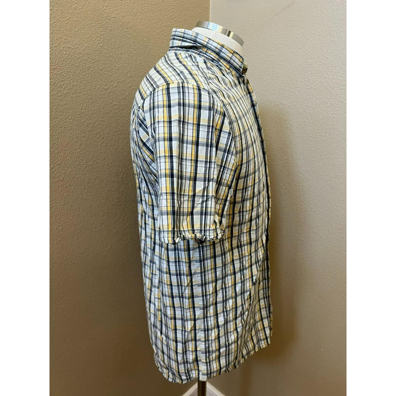 Columbia men's short sleeve buttondown plaid shirt.... Depop