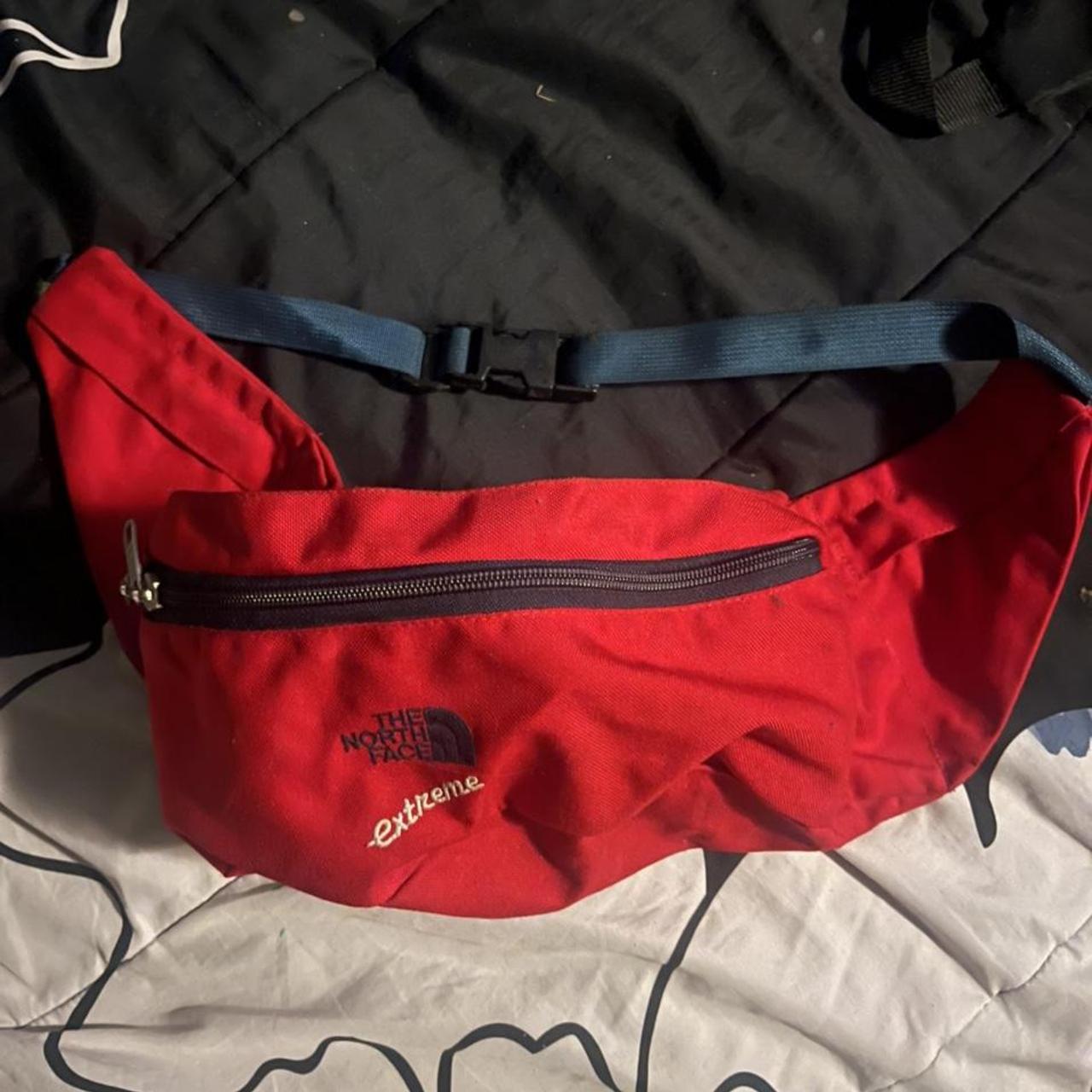 North face fanny pack red online