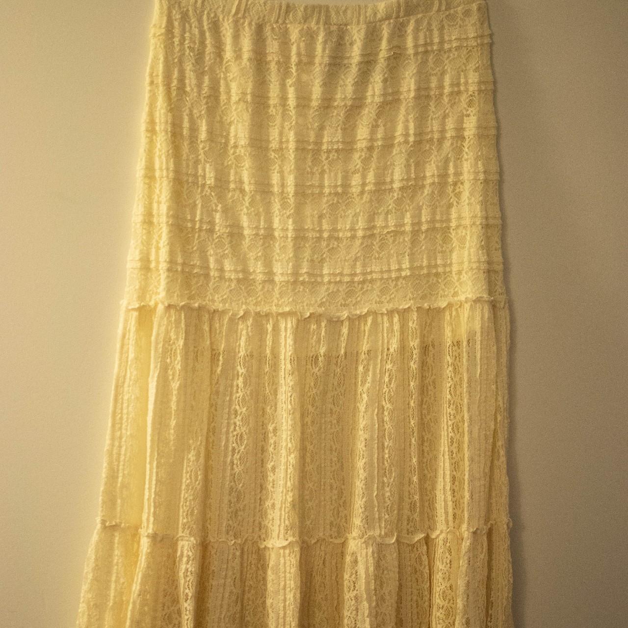 Creamy white hippie skirt. #hippieskirt #boho #cute... - Depop