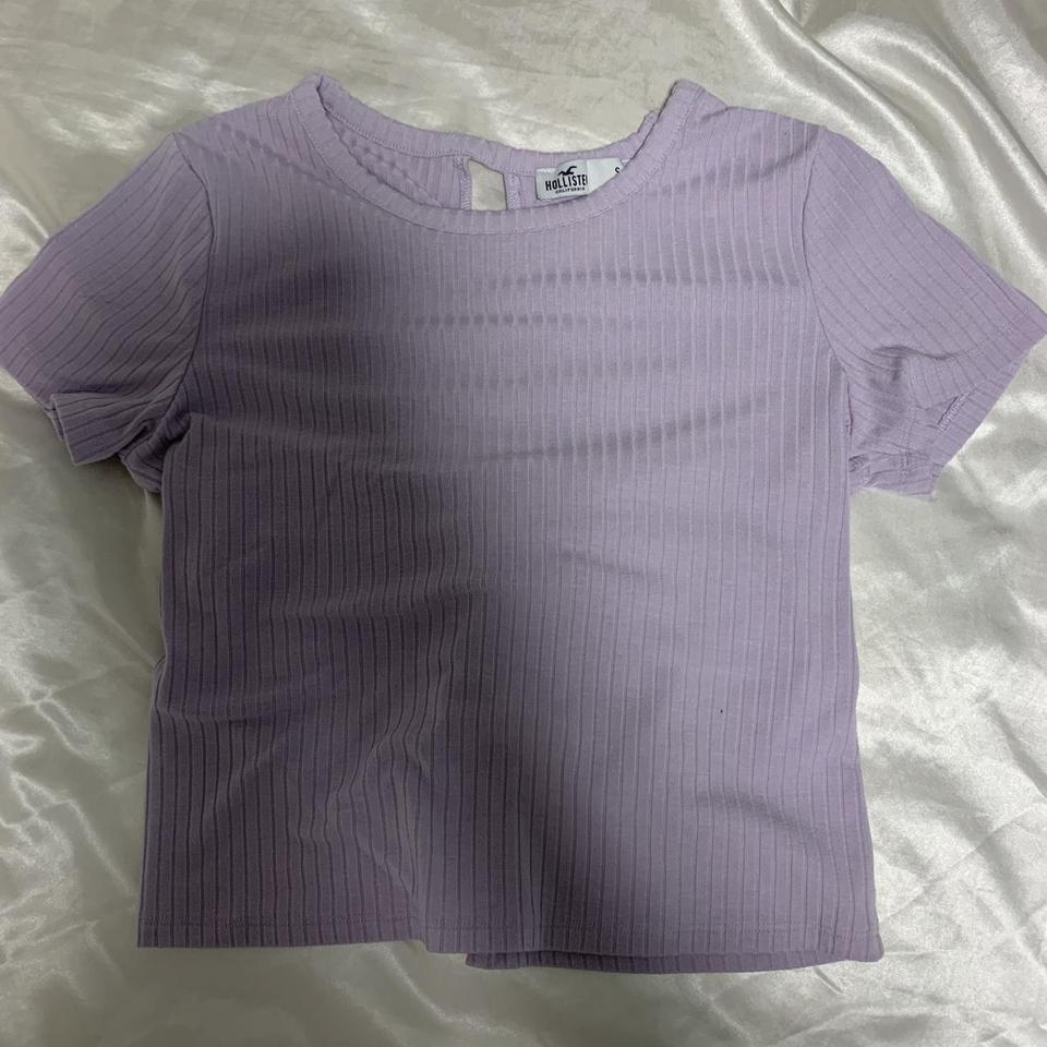 Hollister purple twist back tee - Depop