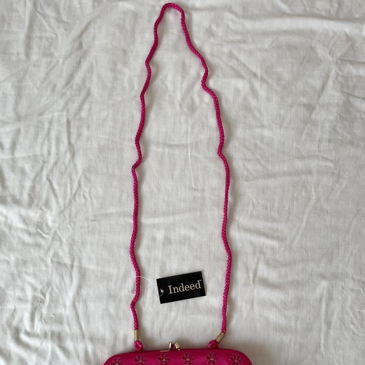 Product Image 2 - Embroidered hot pink satin clutch