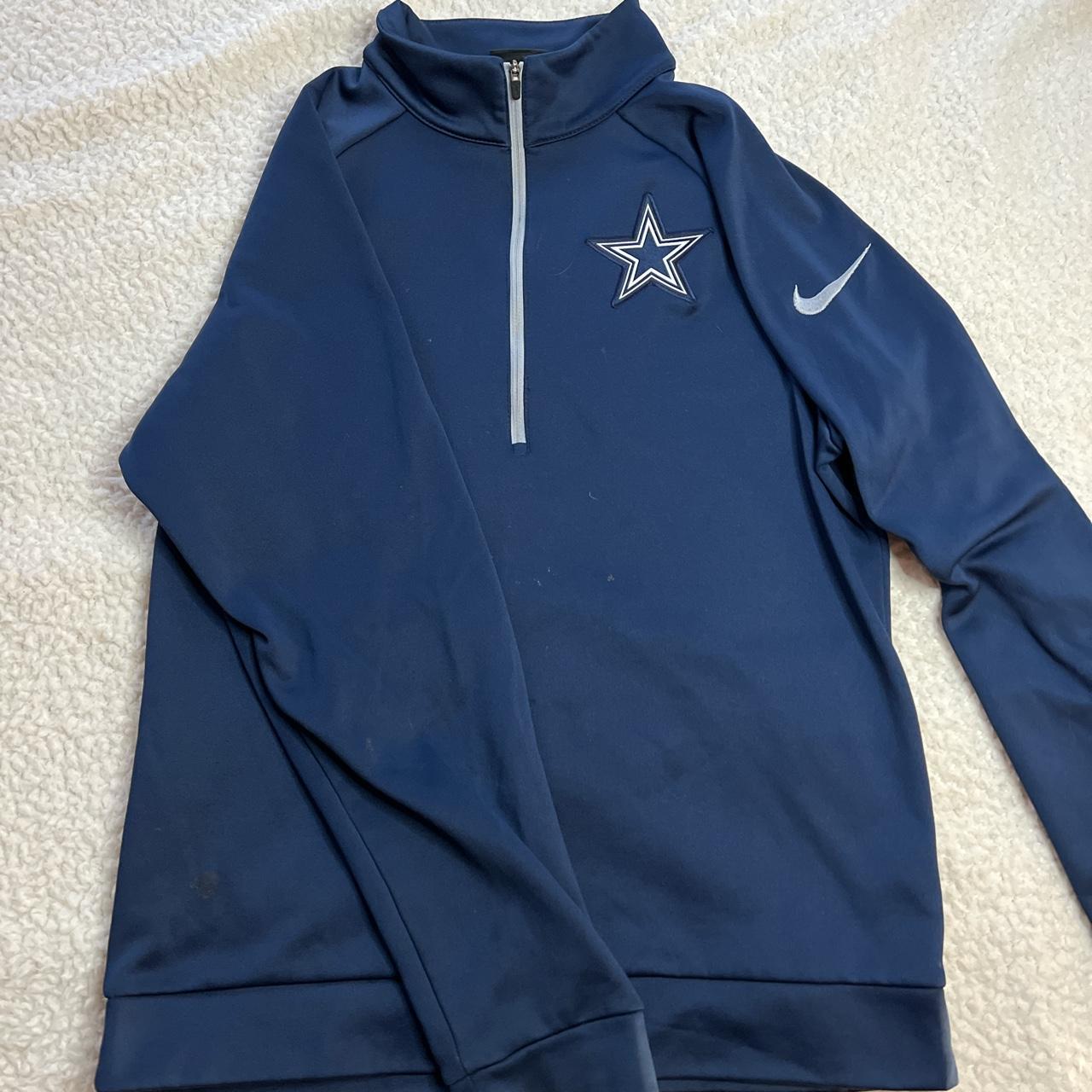 Men's Dallas Cowboys Nike Dri Fit Quarter Zip Pullover Size XL Great  Condition