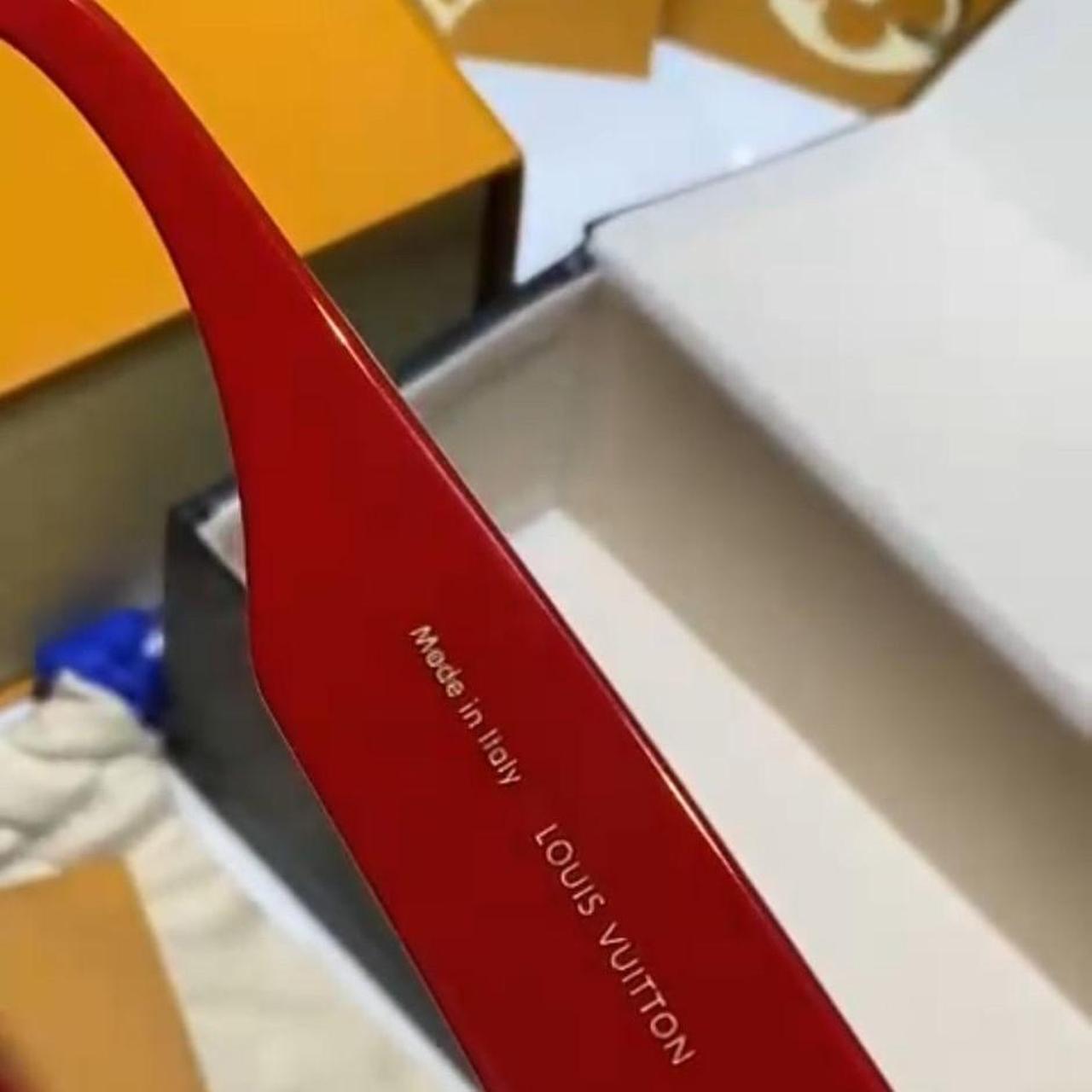 Louis Vuitton Red 'LV Cyclone' Sunglasses