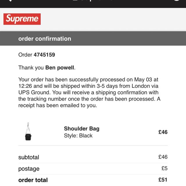 Supreme SS19 Black Shoulder Messenger Bag 🏆 Trusted - Depop