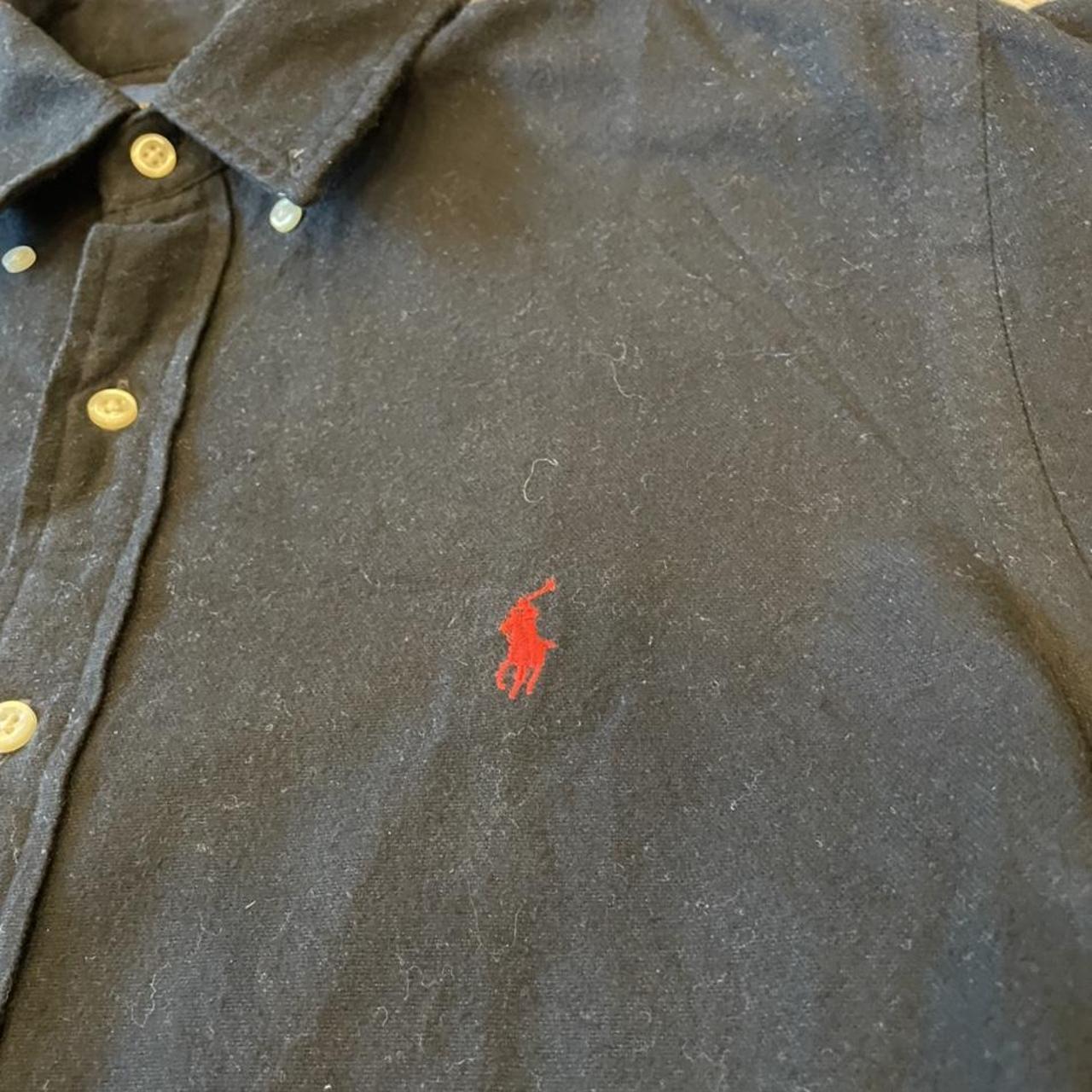 Ralph Lauren Men's Black and Red Shirt | Depop