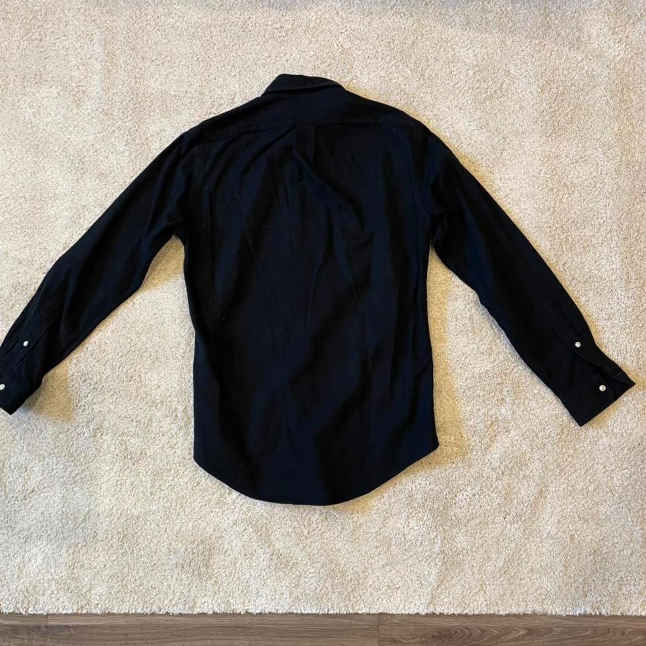 RALPH LAUREN black shirt custom fit, long... - Depop