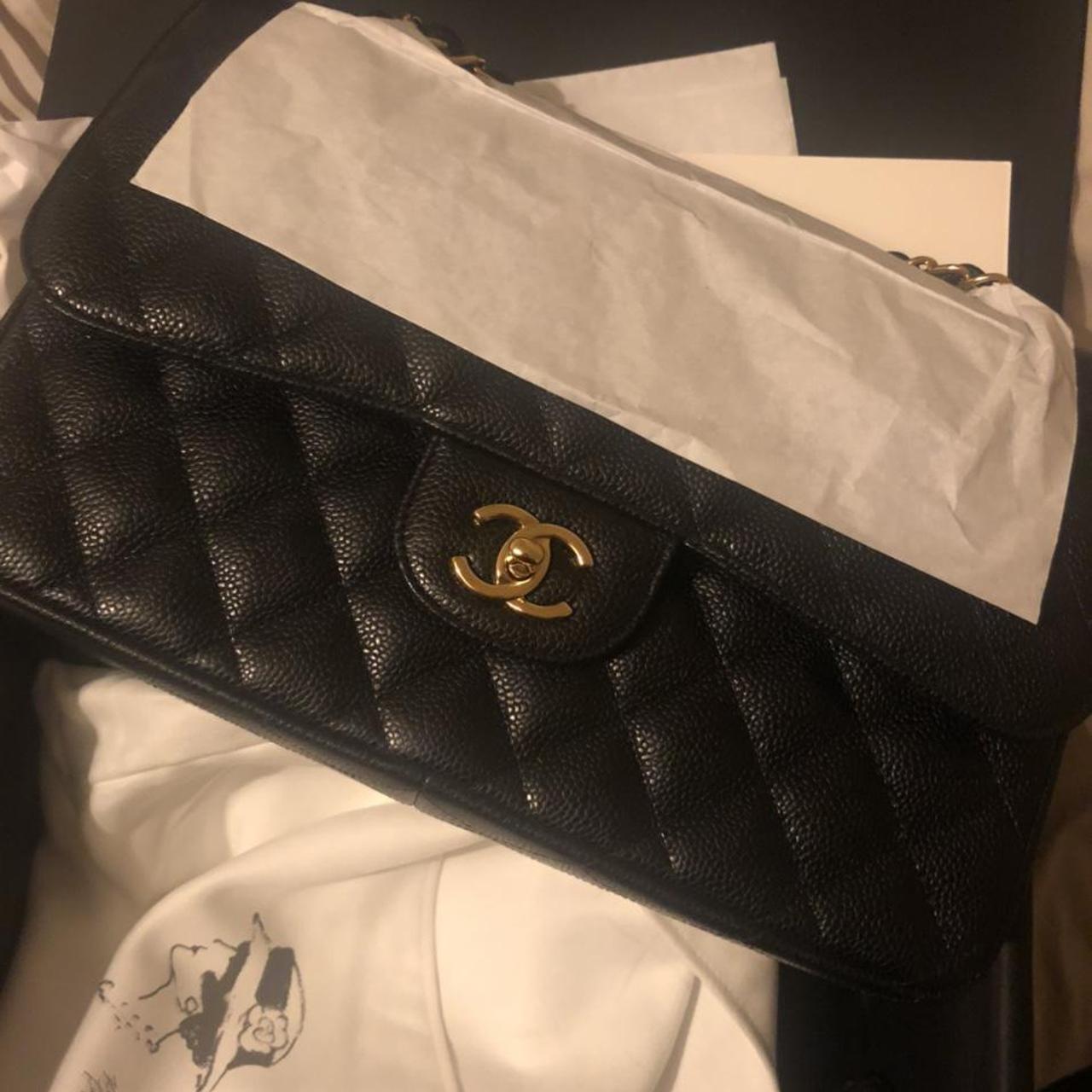 Brand new Chanel large classic bag. Grained - Depop