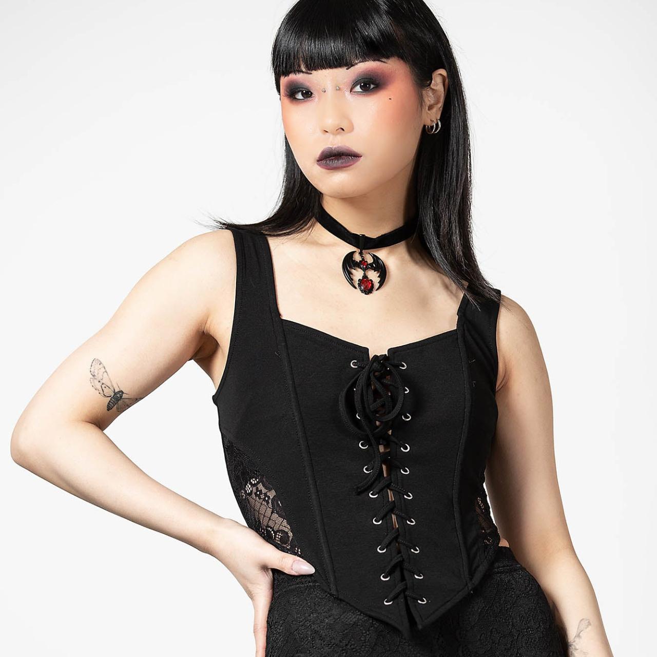 Killstar Women's Black Corset Depop