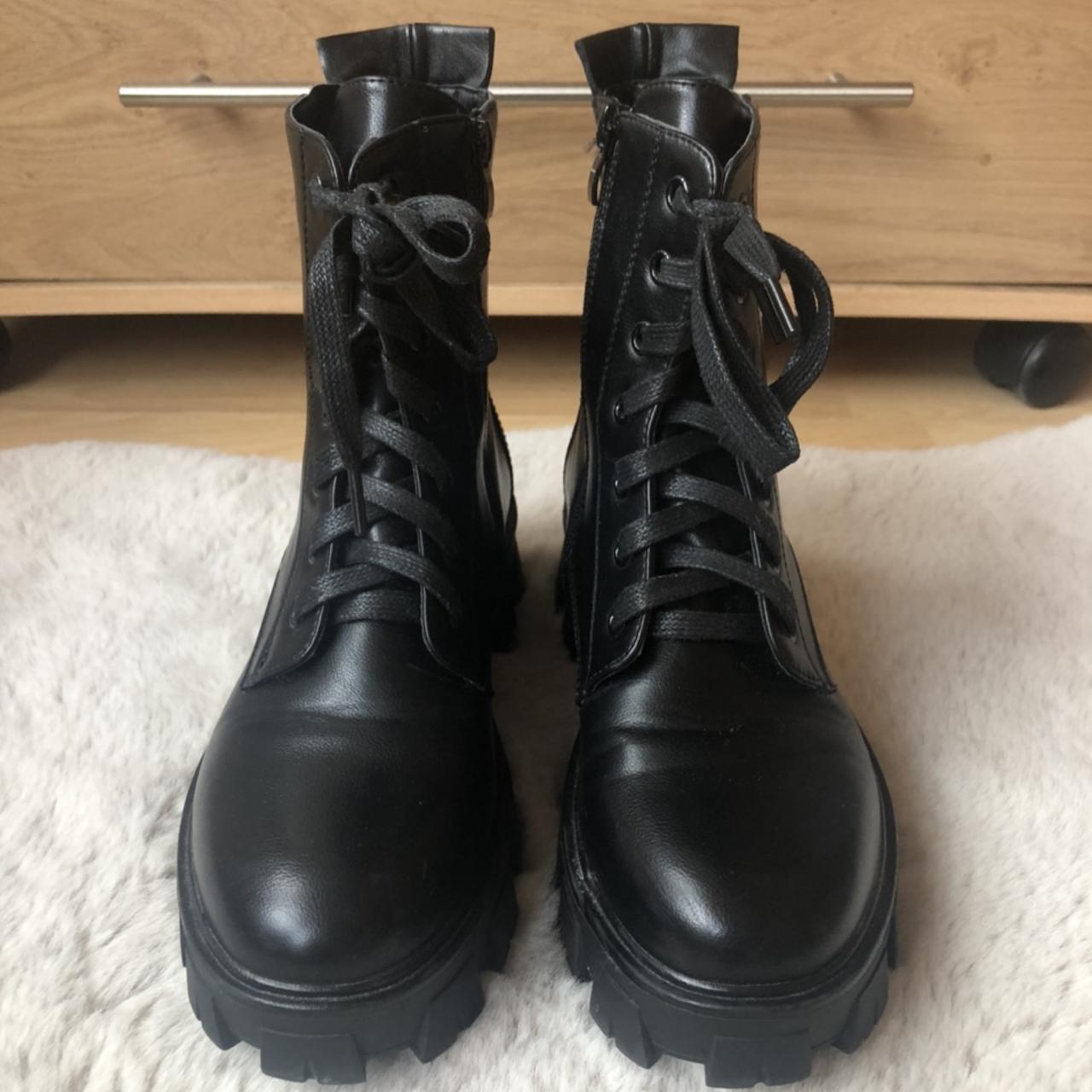 EGO Women's Black and Silver Boots | Depop