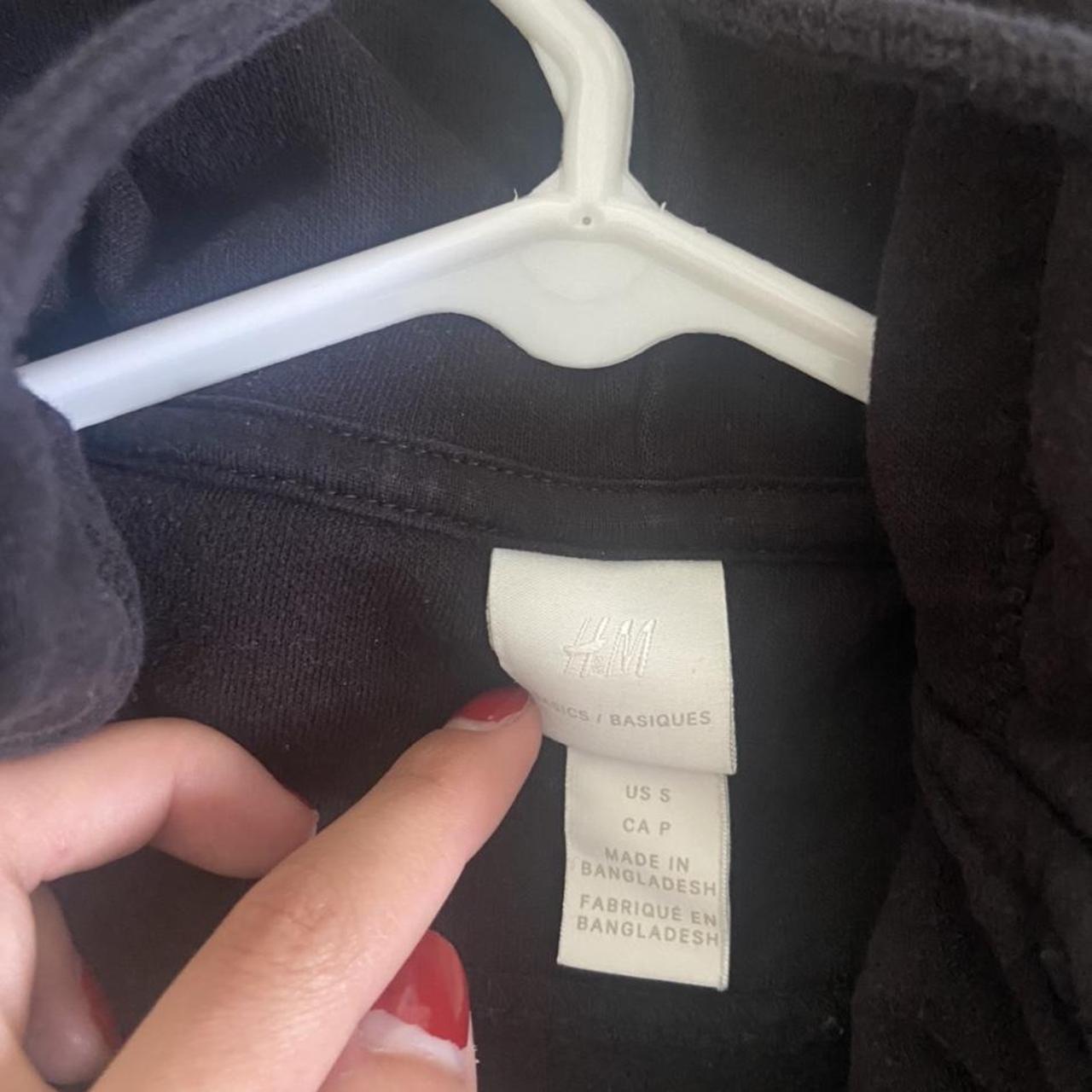 h&m black zip up jacket. size small zipup jacket Depop