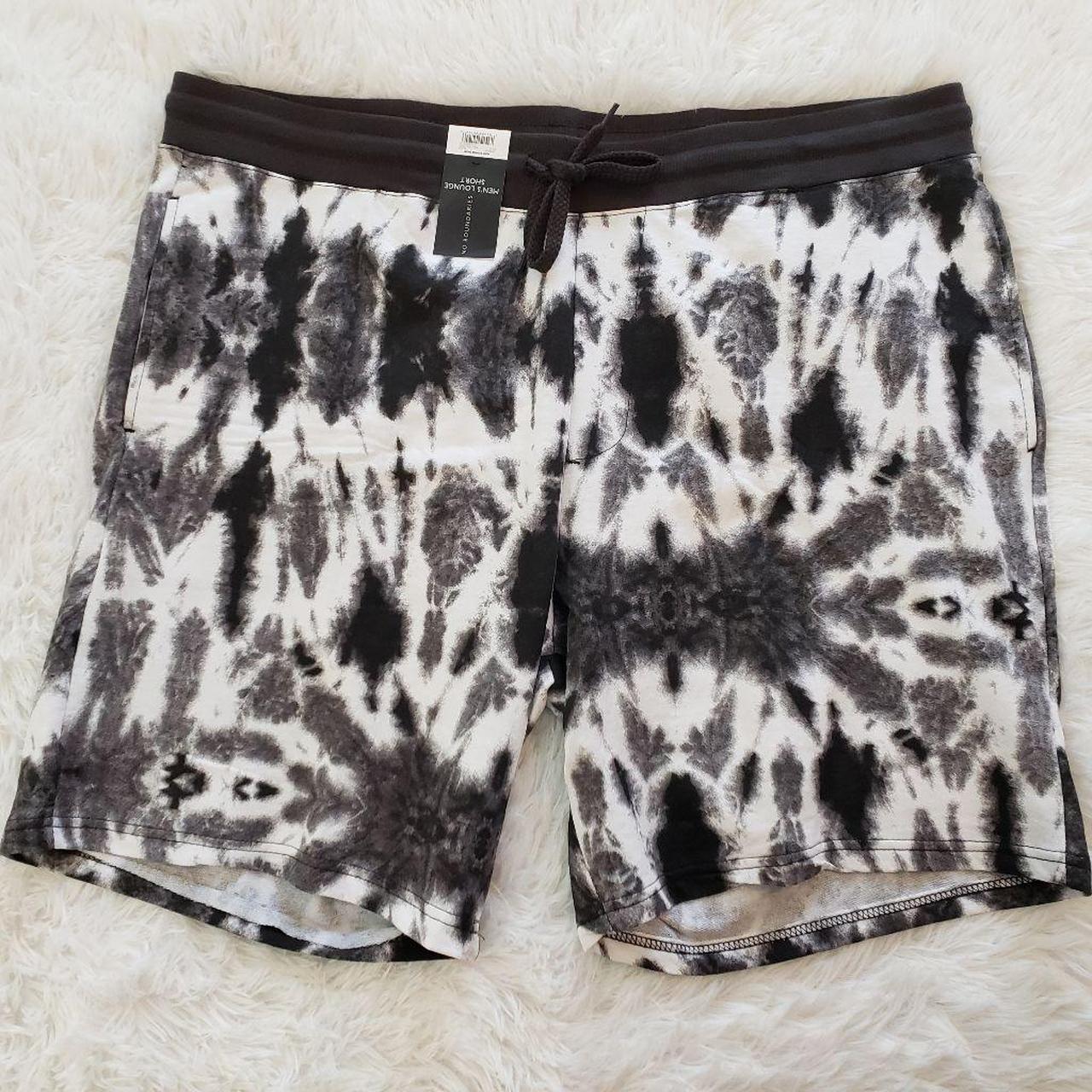 NWT men's knit lounge shorts in a black and white... Depop