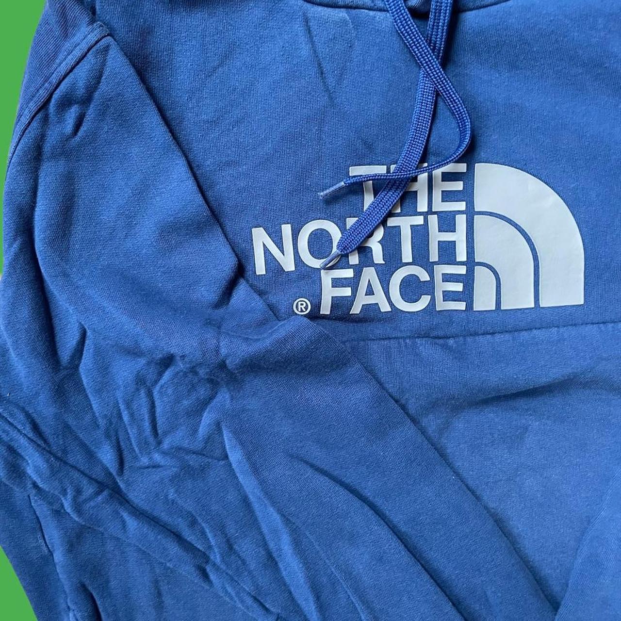 The North Face Blue Hoodie Condition: Condition is... - Depop