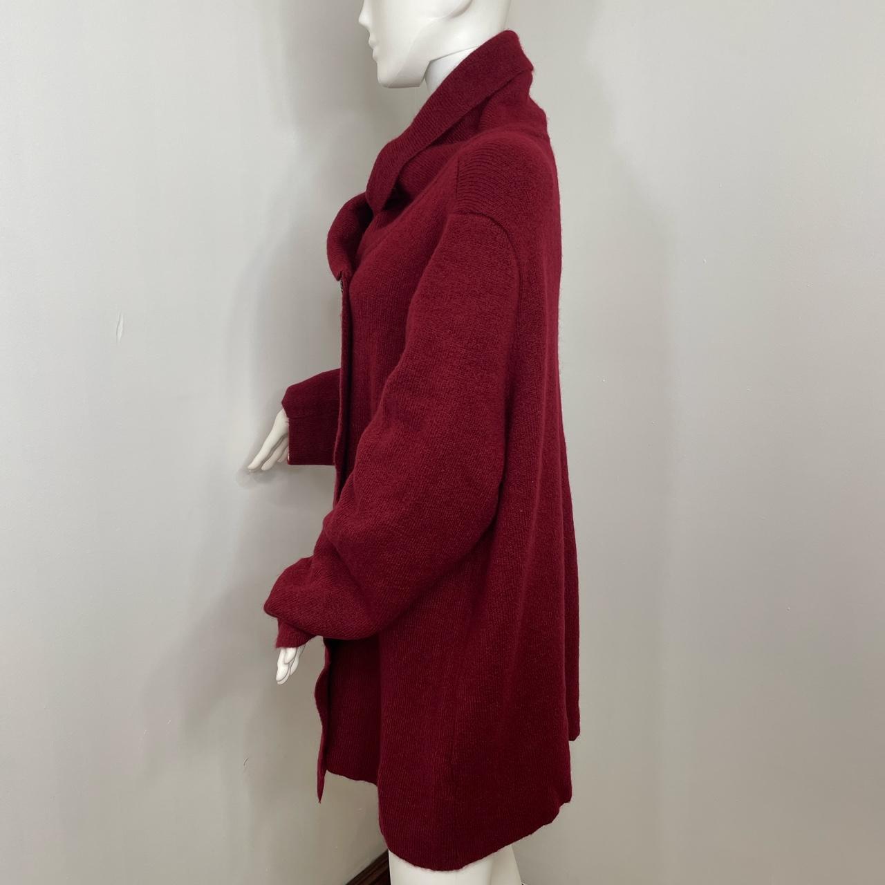 Max Studio Woman Maroon Long Cardigan Sweater 2X... Depop