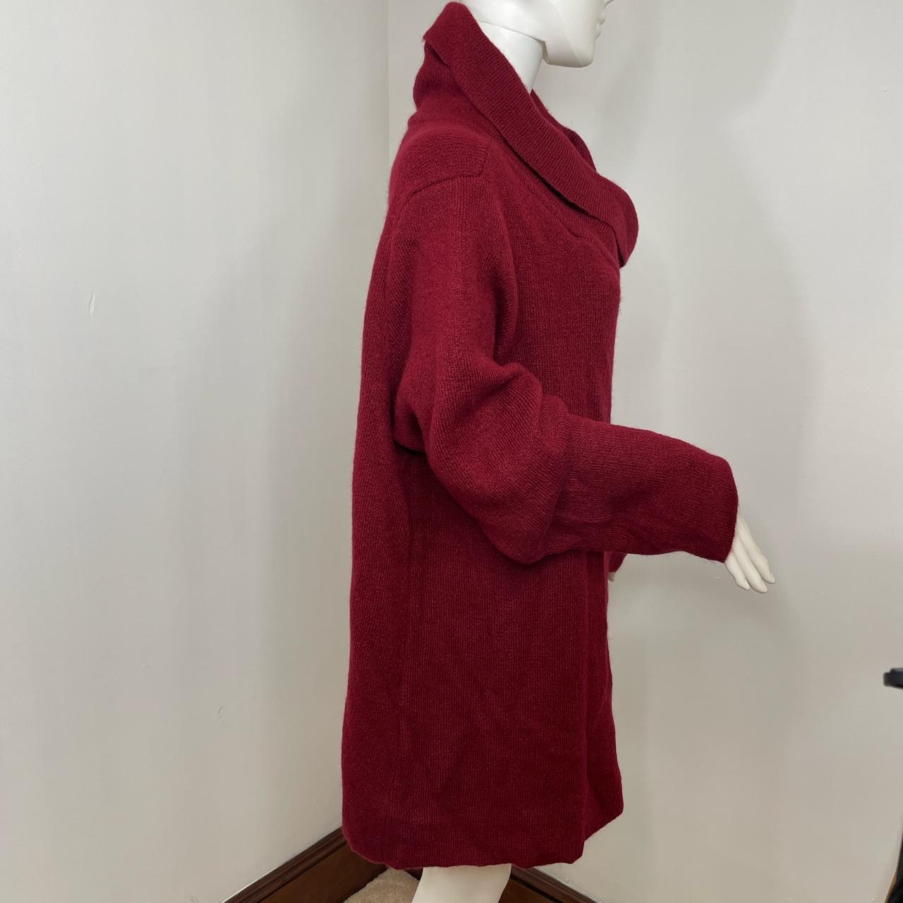 Max Studio Woman Maroon Long Cardigan Sweater 2X... Depop