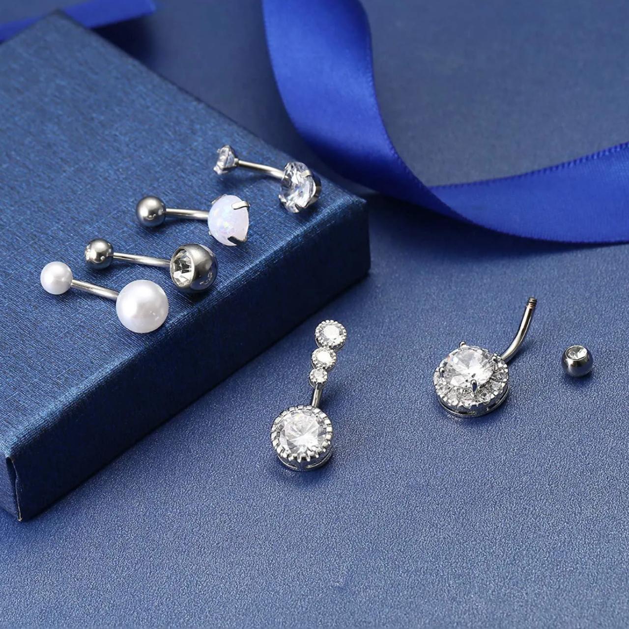 Belly Button Rings Surgical Reverse Navel Rings for... Depop