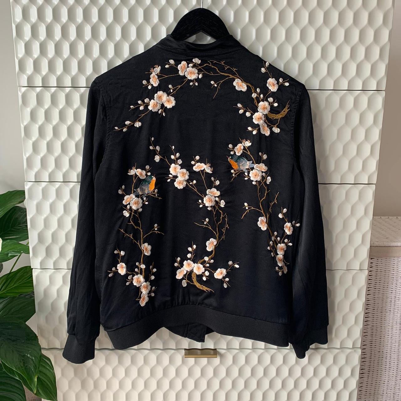 Zara embroidered bomber jacket, 🌸🕊🌼 beautiful floral...