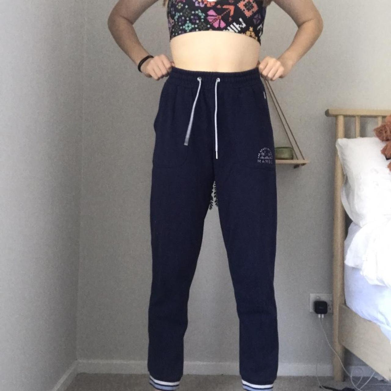 Navy blue mossimo track pants. Worn a few times but... - Depop