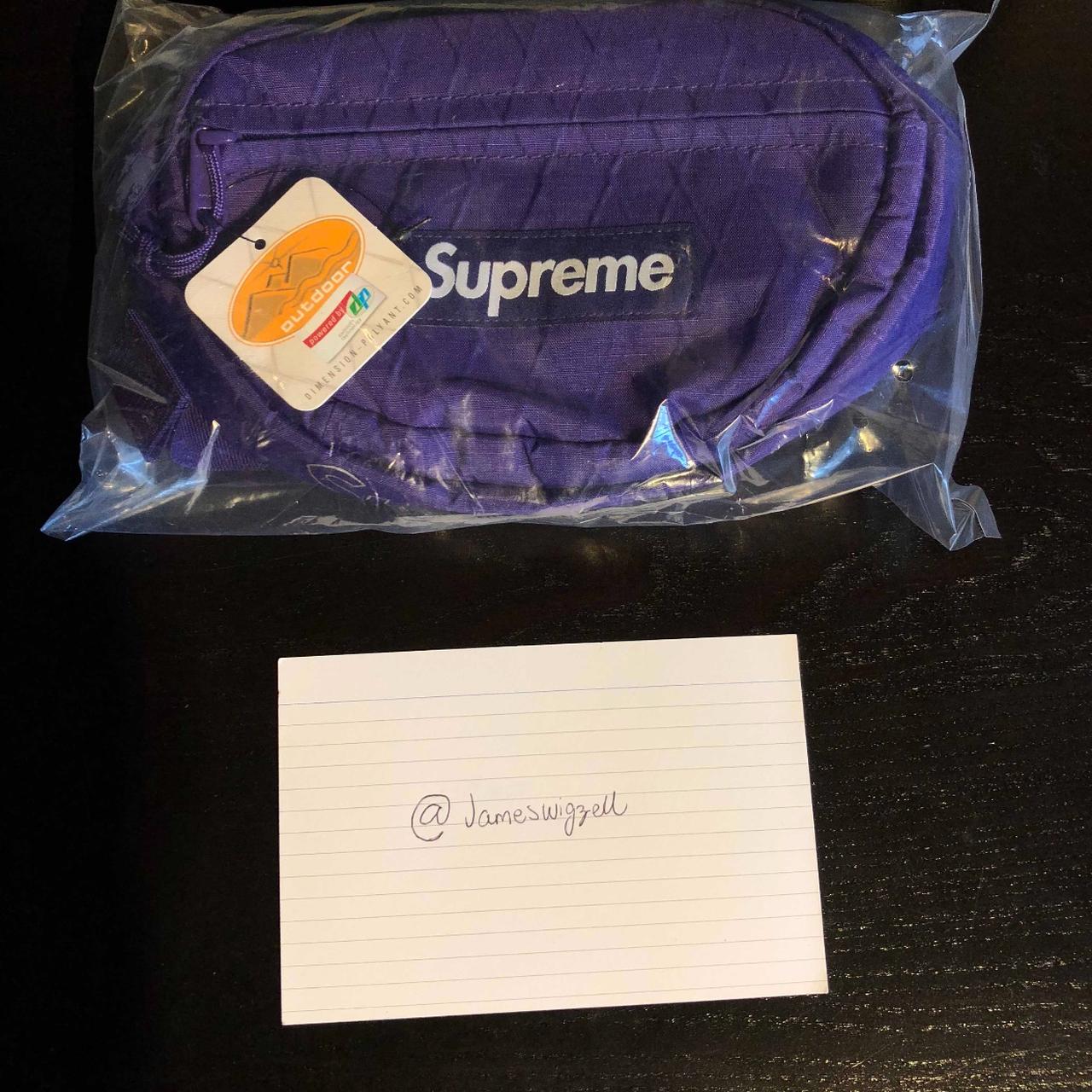 SUPREME WAIST BAG PURPLE DEADSTOCK FW18 Hit me up Depop