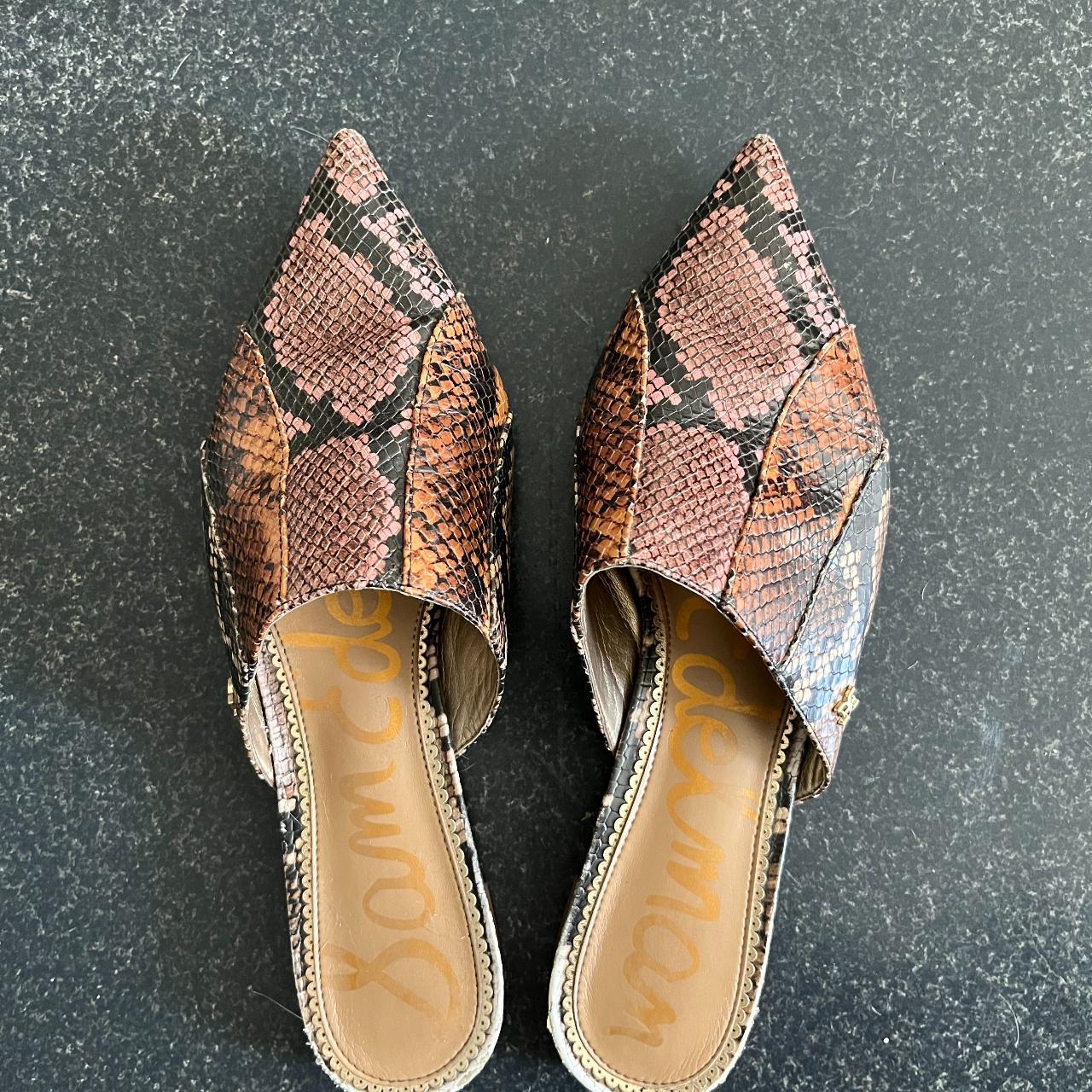 sam edelman snakeskin mules