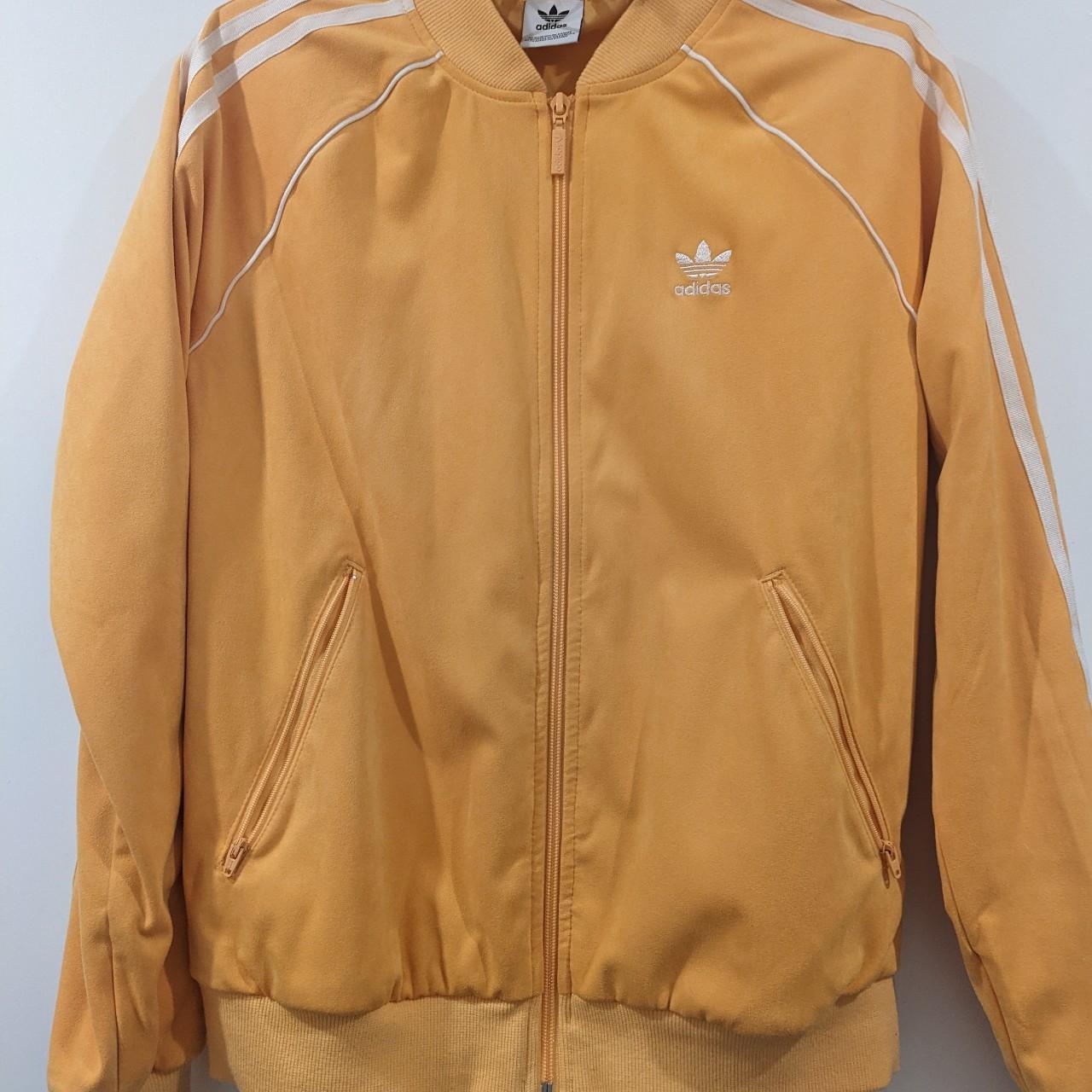 Adidas "suede" mustard track jacket. Size 8. Fully... Depop