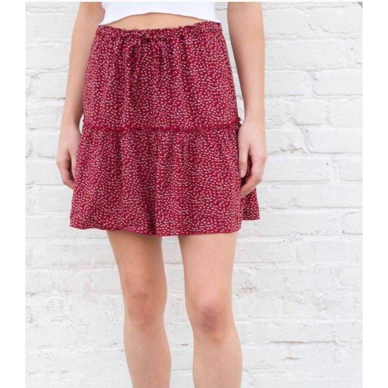 Brandy Melville Women's Red Skirt | Depop