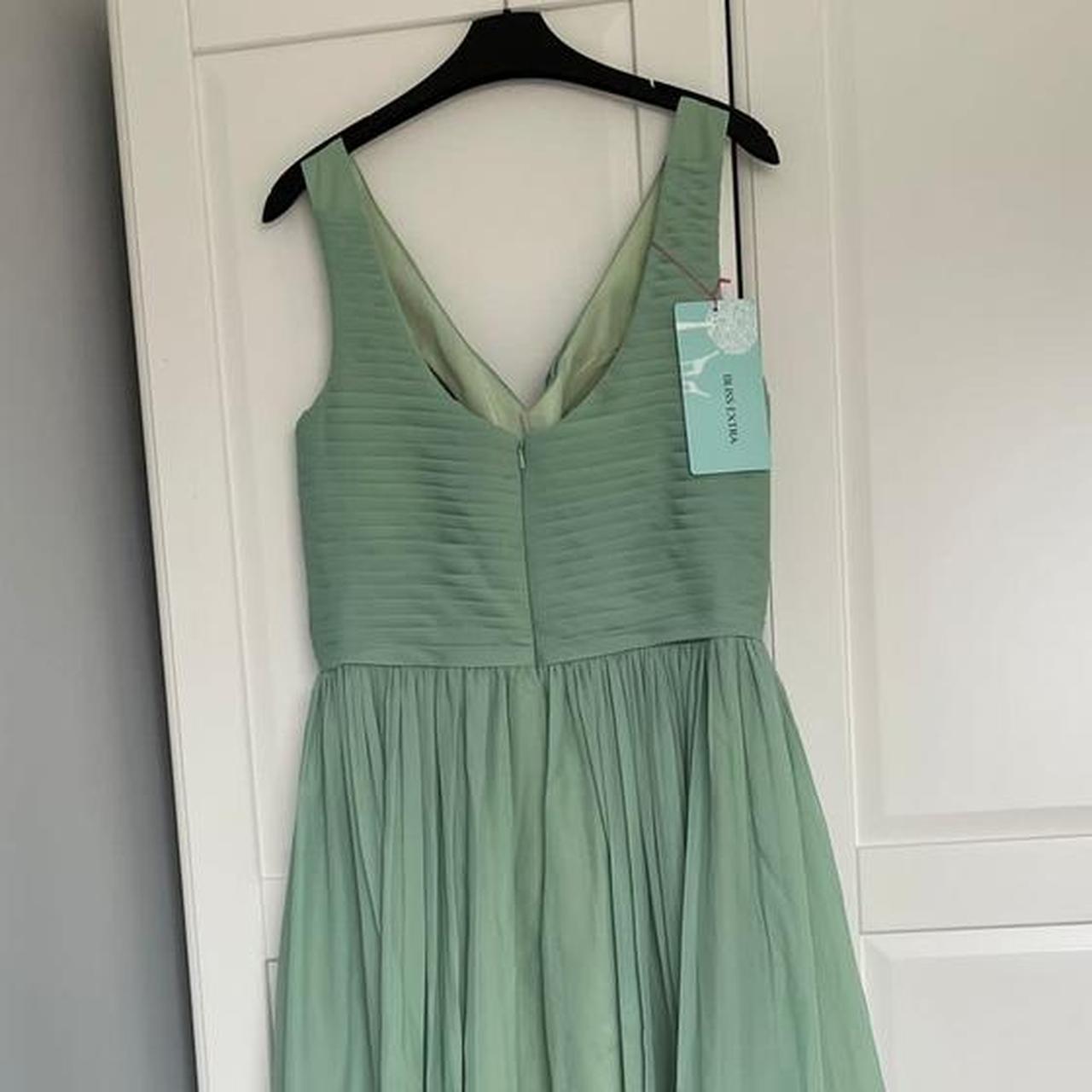 Pastel green bridesmaid/ Prom dress / Size 12... - Depop