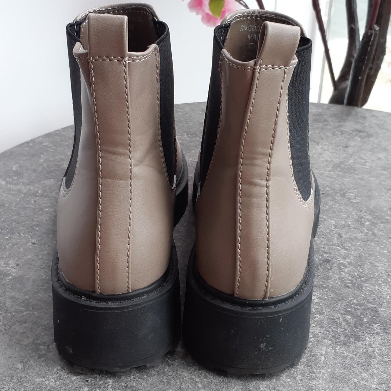 Primark Women's Black and Brown Boots Depop