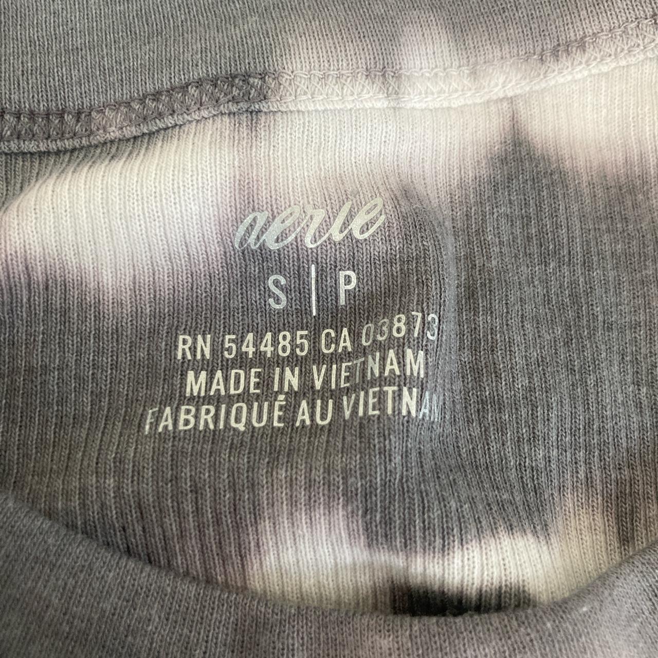Aerie Striped Lace Tank Top • Color Grey with Blue - Depop