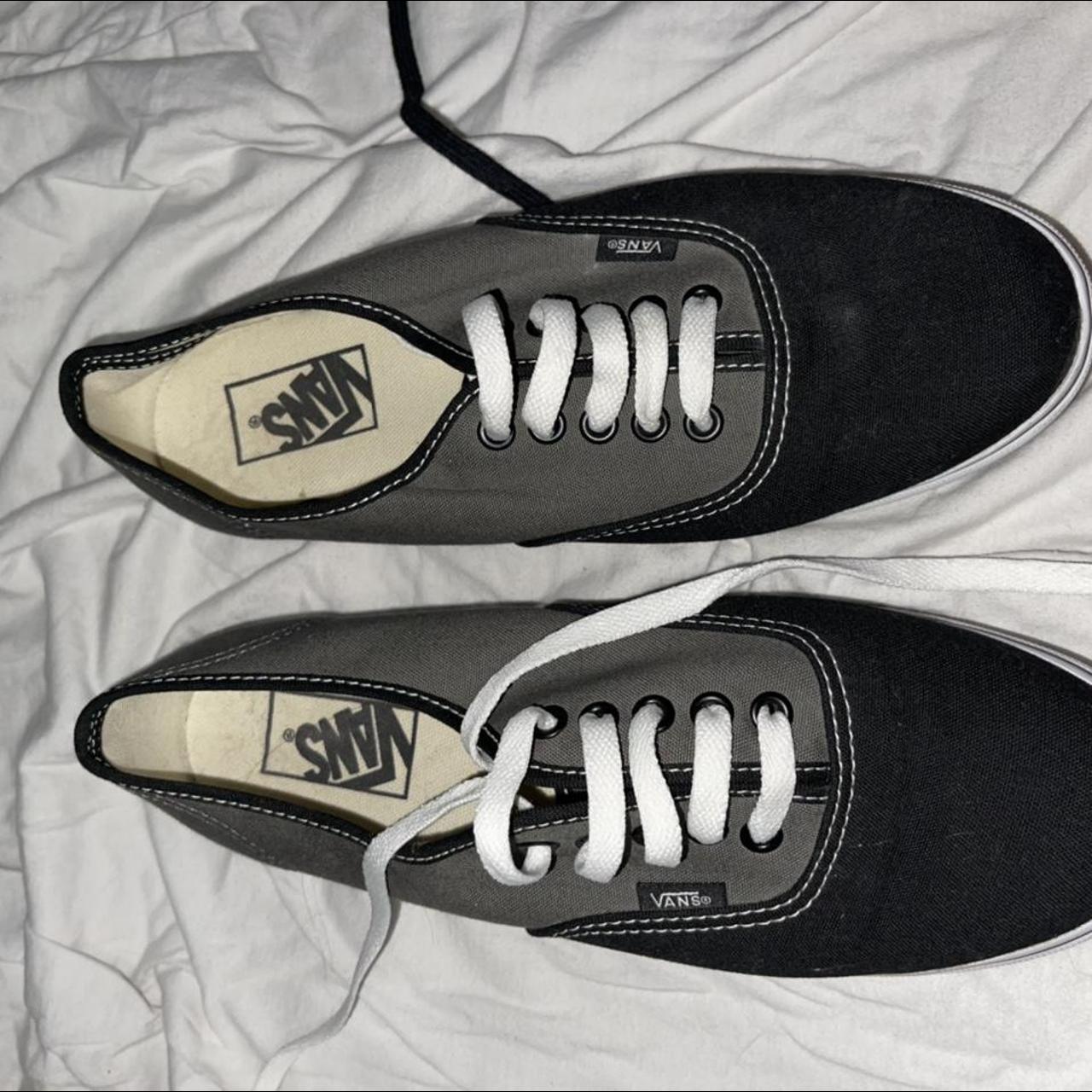 Brand new black & grey vans mens size 7.5/ womens... - Depop