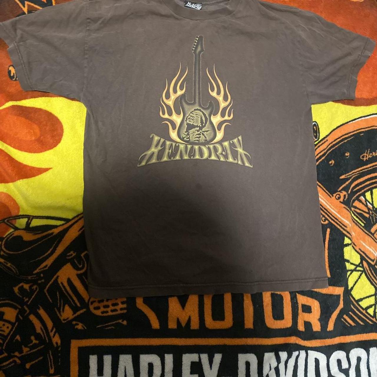 Hybrid Apparel Men's Brown and Orange T-shirt