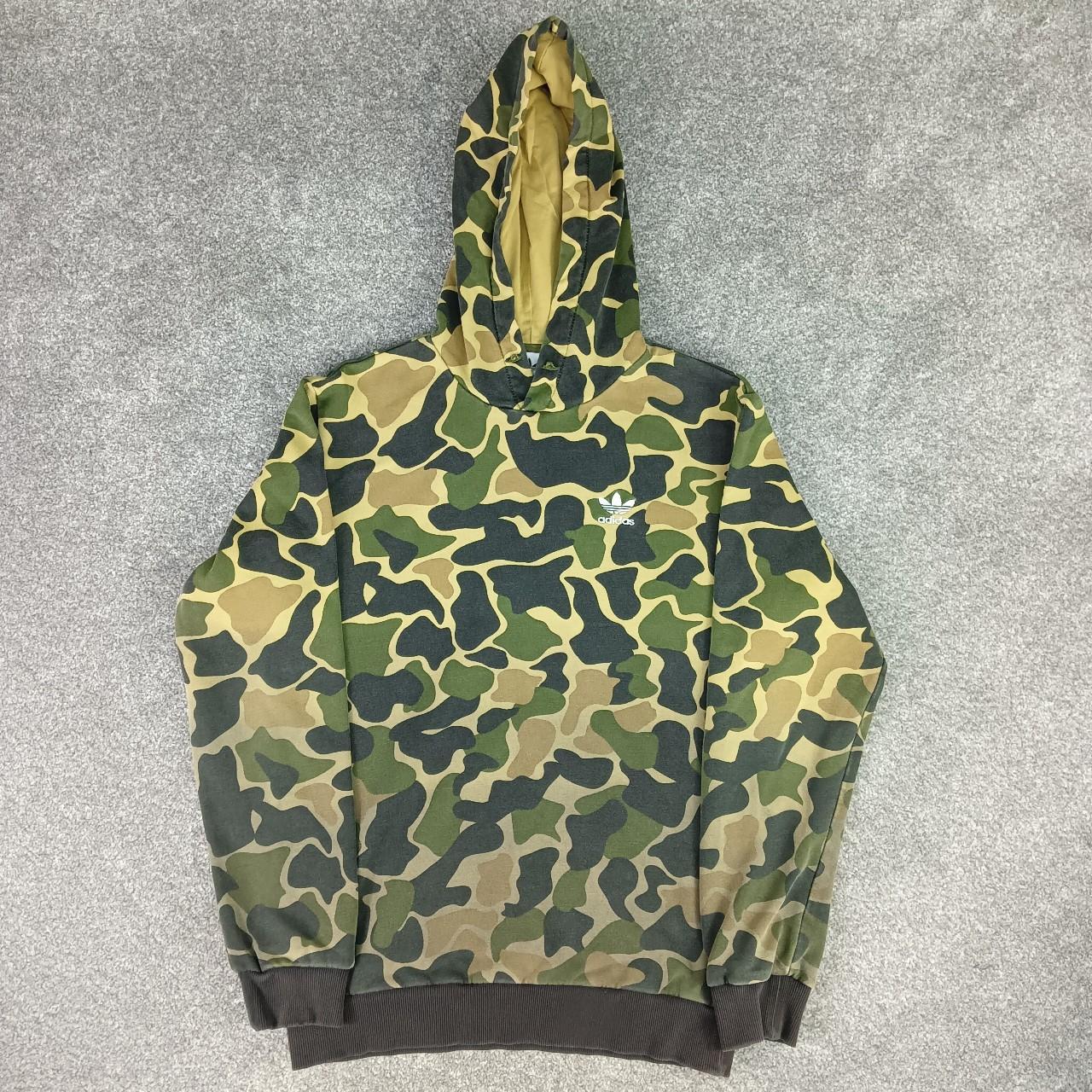 Adidas Men's Green and Khaki Hoodie | Depop