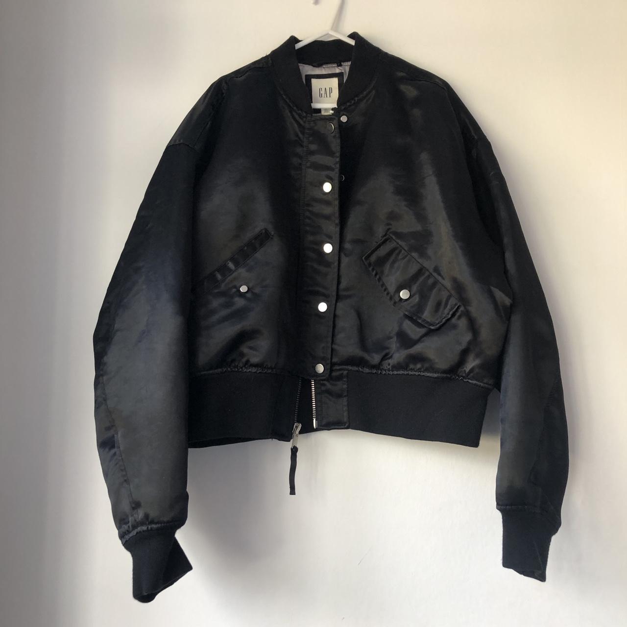 Vintage black GAP bomber jacket amazing condition... Depop